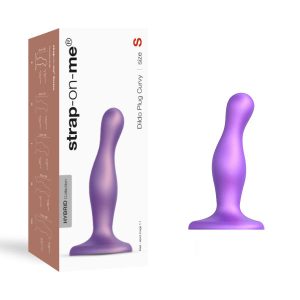 Strap on Me Curvy Dildo Plug Small Metallic Purple 6016671 3700436016671 Multiview