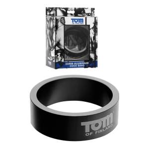 Tom of Finland 60mm Aluminium Cock Ring Black TF3909 848518019097 Multiview