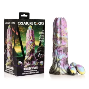 XR Brands Creature Cocks Dragon Spawn 6 inch Ovipositor with Eggs Fantasy Dildo AH442 848518055248 Multiview