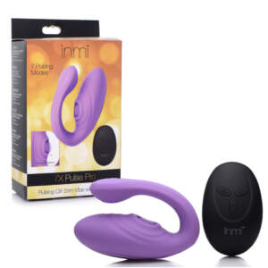 XR Brands Inmi 7X Pulse Pro Wireless Remote Pulsing Clitoral G Spot Dual Stimulator Purple AG601 848518041364 Multiview