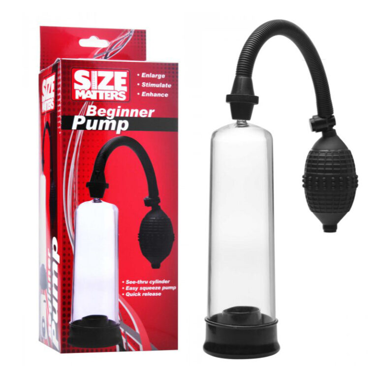 XR Brands Size Matters 8 Inch Beginner Penis Pump Clear AB233BX 848518009845 Multiview