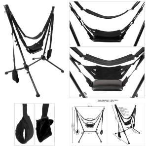 You2Toys Free Standing Sex Swing Black 05597090000 4024144244621 Multi Detail