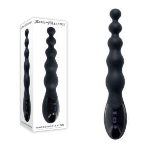 Zero Tolerance Backdoor Baton Rechargeable Vibrating 6 Inch Anal Beads Black ZE RS 5155 2 844477025155 Multiview